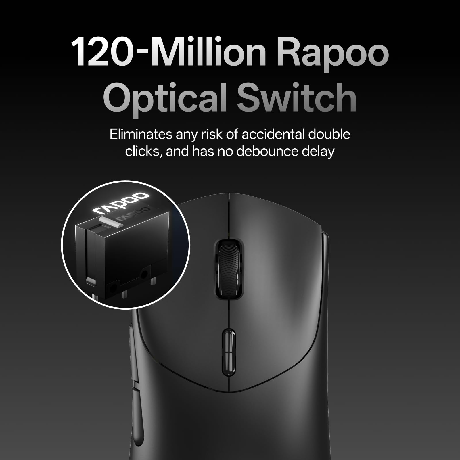 Rapoo VT7 MAX - Ratón inalámbrico para juegos, verdadera tasa de sondeo inalámbrica 8K, peso de 53 g, batería de hasta 750 horas, Nordic nRF54L15 MCU, interruptor óptico de 120 millones, 10 botones