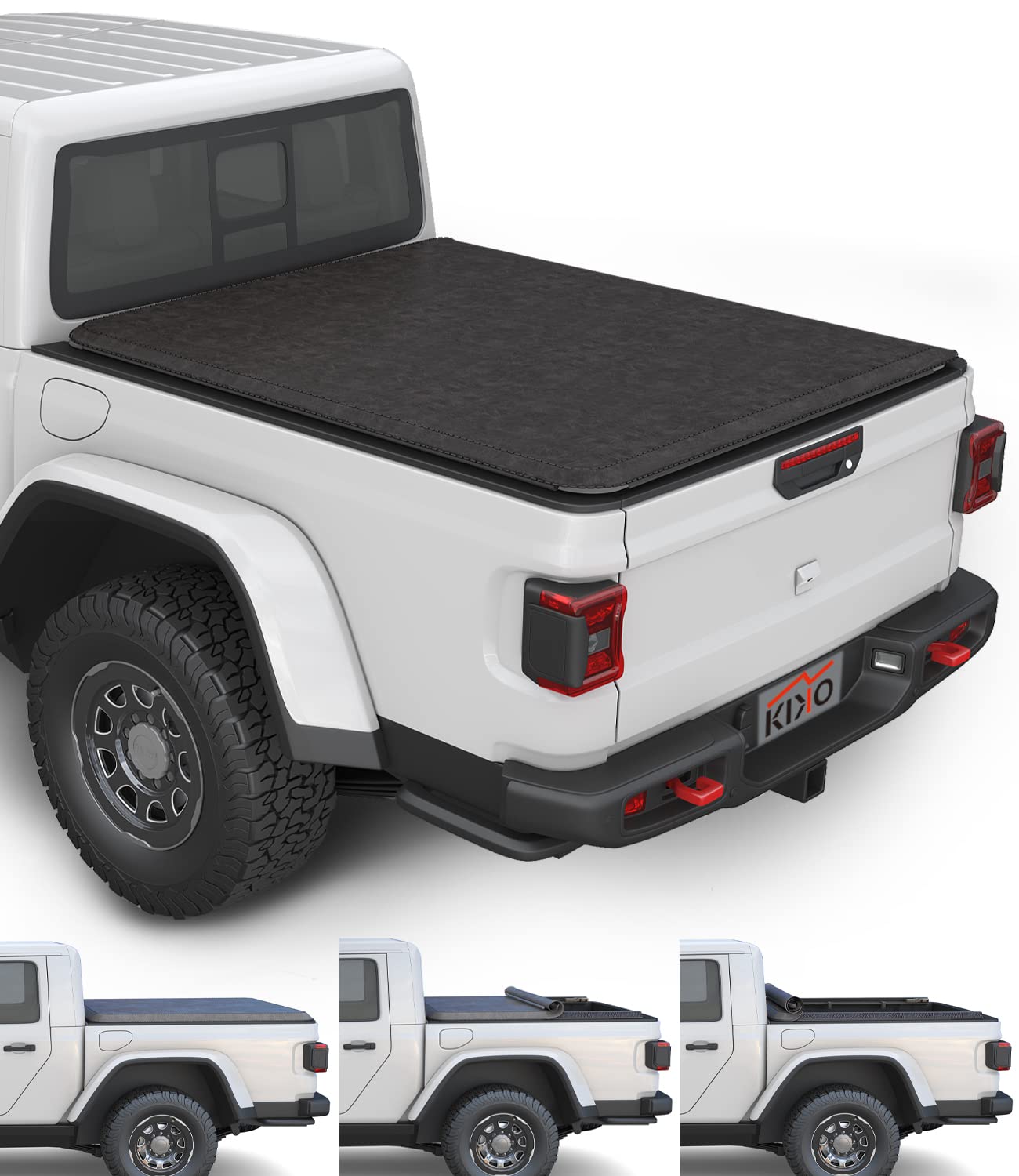 Kikito Vinyl Soft Roll-Up Tonneau Cover Truck Bed for 2020-2025 Gladiator JT 5FT/60.3inch