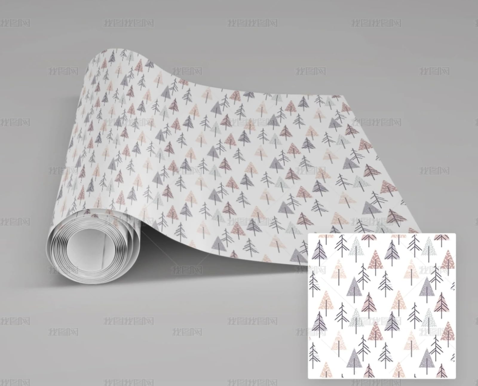Papier peint autocollant forêt 45x300cm en vinyle imperméable pour mur et meuble
