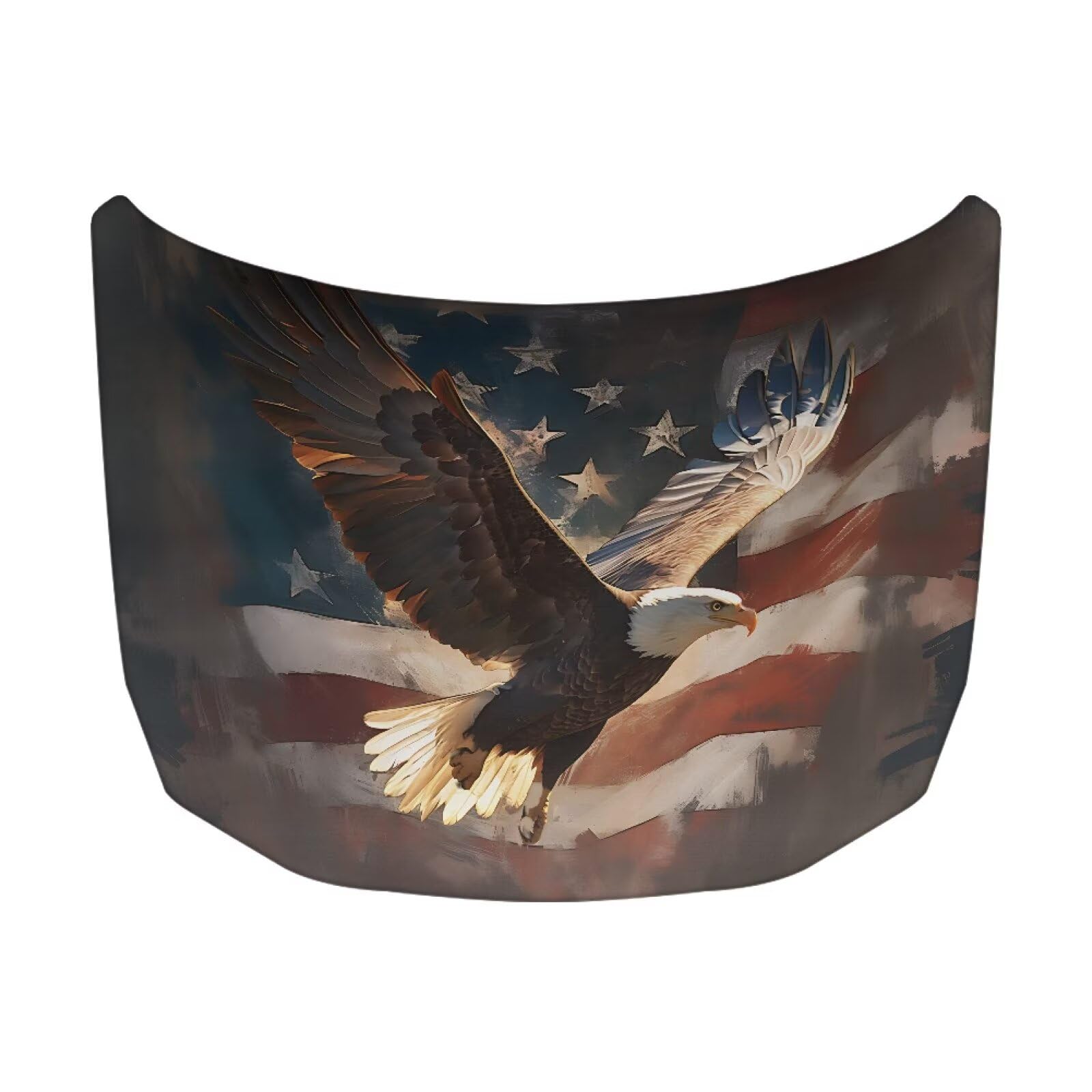 Car Hood Cover Eagle American Flag Hood Protector Waterproof Sun-Proof Auto Hood Flag Universal Automotive Exterior Accessories for Sedan SUV Truck Jeep
