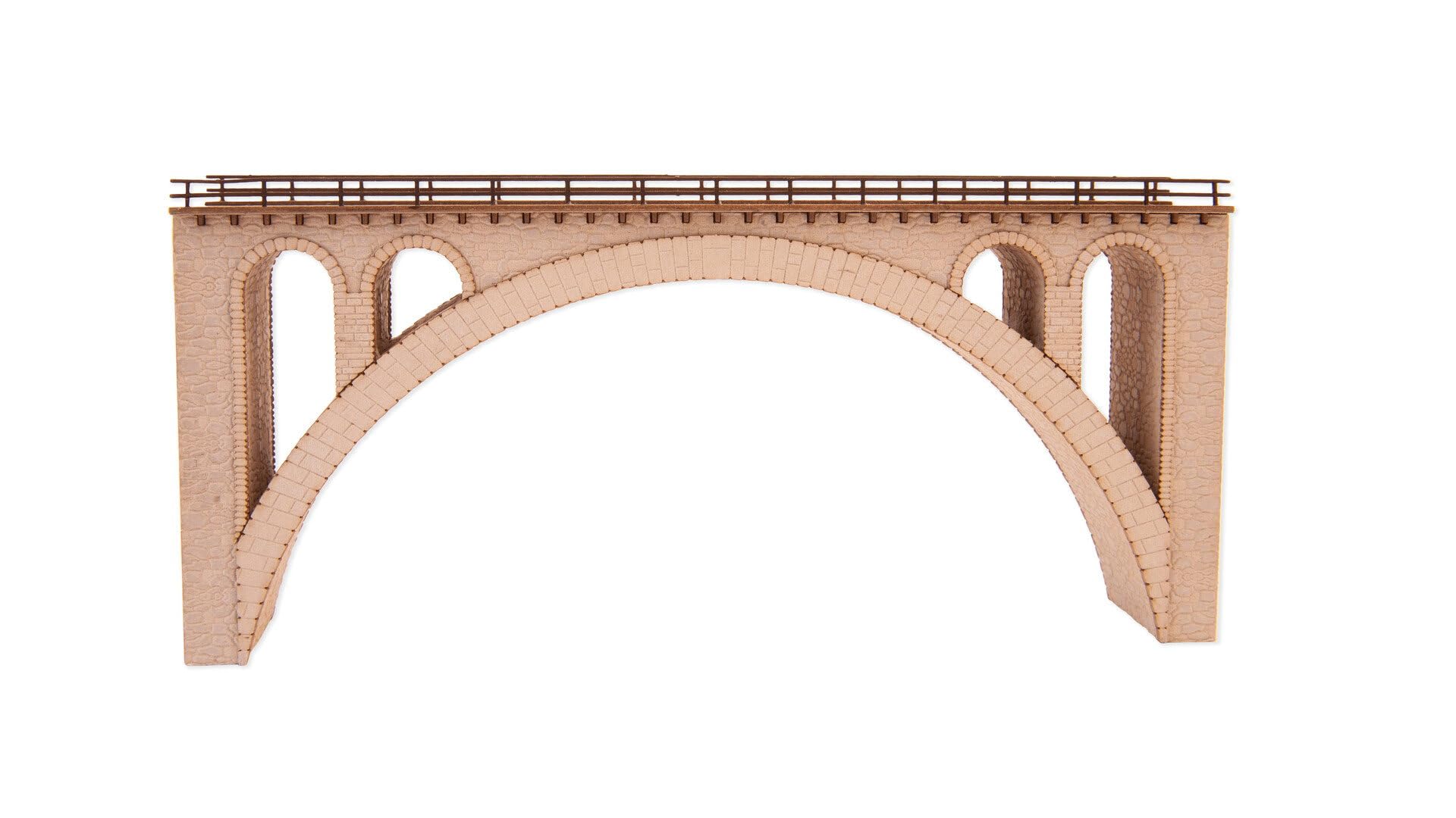 NOCH Viaducto de bromo para construcción de maquetas de Corte láser de 18,6 x 3,8 cm, Altura de 8,6 cm, para Carril N