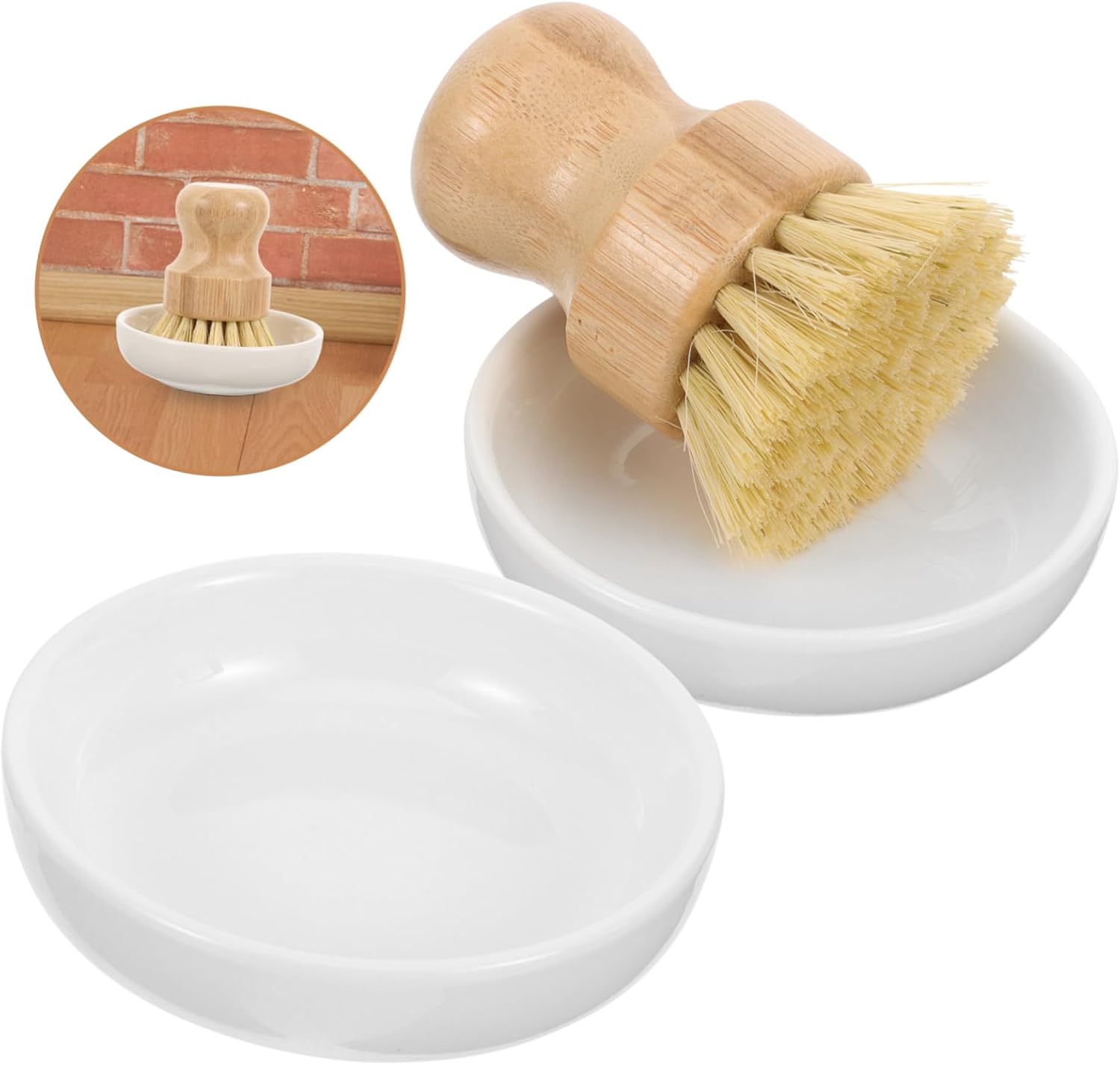 1set and Palm Cleaning Brushes for Pots Pans and Dishes Versatile Kitchen Scrubber for Home Bathroom and Carpet Cleaning