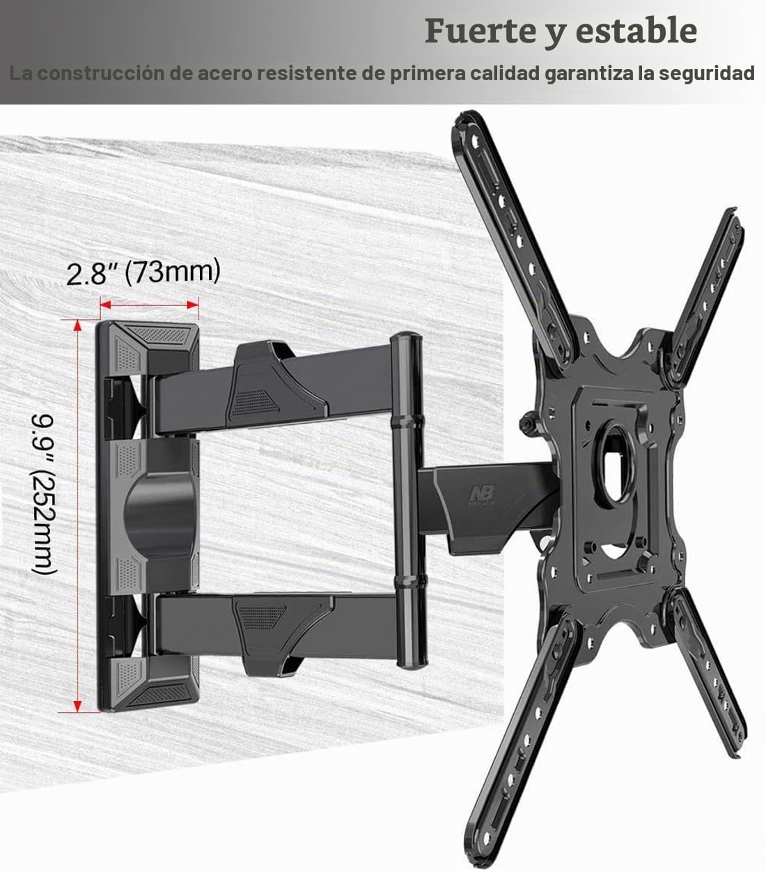 NB P4 - El soporte giratorio para pantallas y televisores de LCD, LED, Plasma 81-140 cm (32" - 55") y hasta 31.8 kg, ISO TUV GS