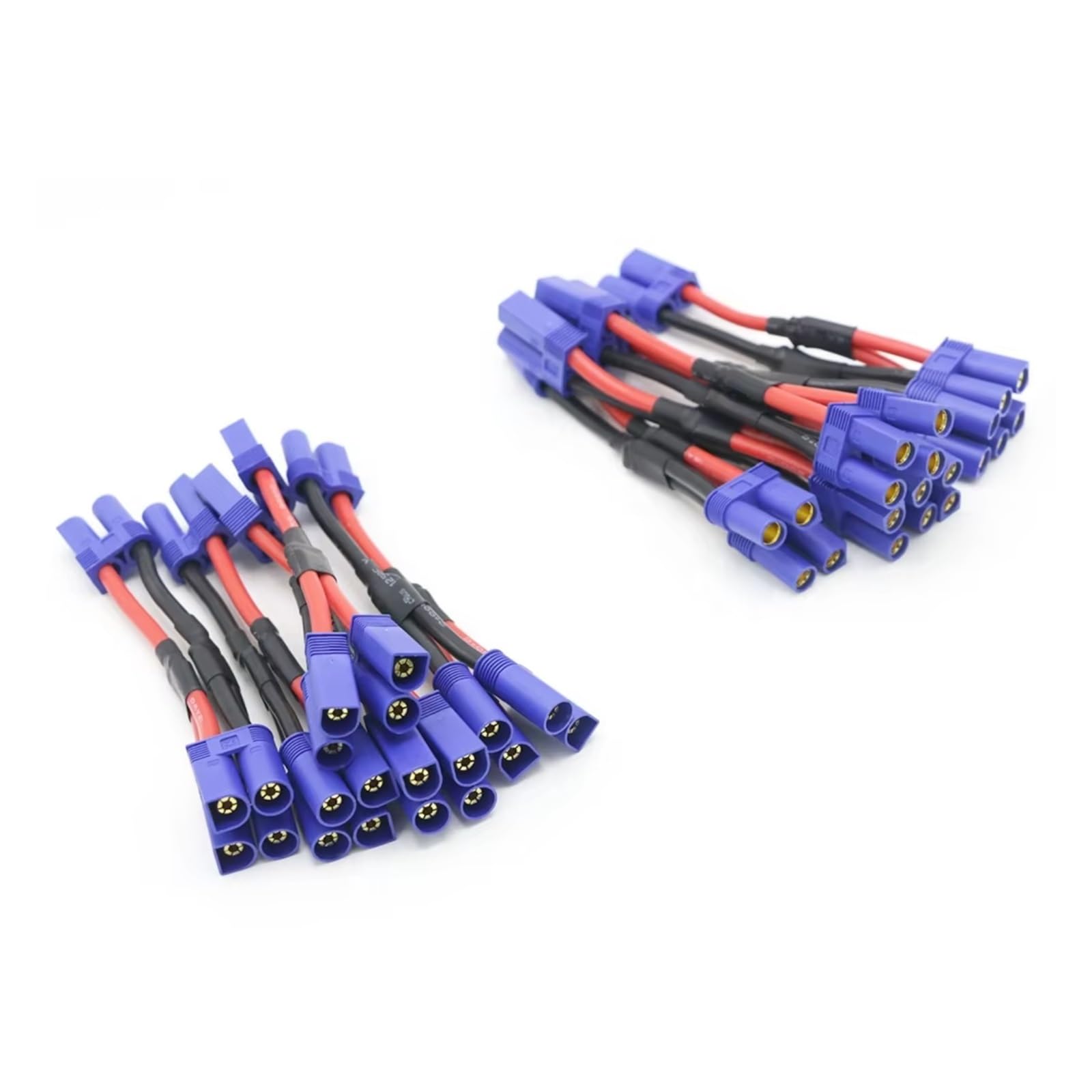 Piezas para coches RC 12awg Cable EC5 Cable Conector Batería Paralelo Doble Arnés Divisor Y Reemplazo Piezas Para Vehículos Orugas RC(1 Female to 2 Male)
