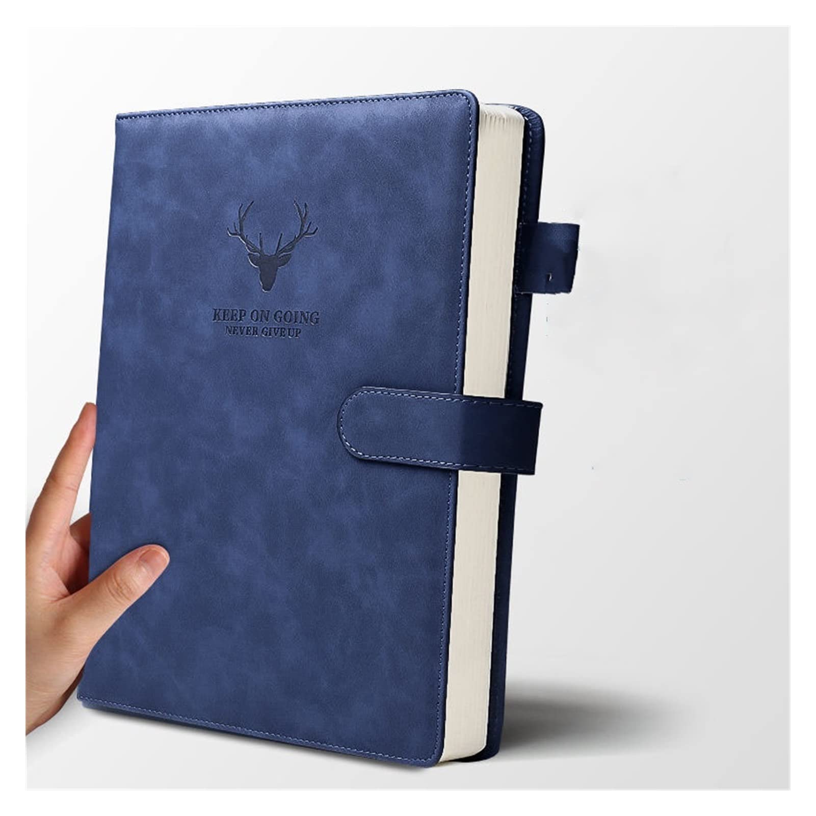 A4 Notebook Ultra-Dicke Verdickte Notizblock Business Weiche Lederarbeitsbesprechung Rekordbuch Buch Bürher Skizzenbuch Studenten Süß (Color : Deep Sea Blue A4)