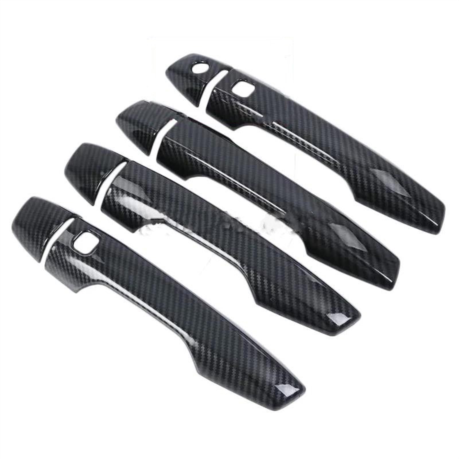 SLIMES ABS Carbon Fiber Car External Side Door Handle Bowl Catch Cover for Mitsubishi for Outlander 2022-2024 Protection Trim LHD Protection(B)