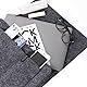 Ruikcoll Nachttisch, rutschfeste Nachttischtasche mit 5 tiefen Taschen zur Aufbewahrung von Büchern, Zeitschriften, Fernbedienungen, iPad, Handy (grau)