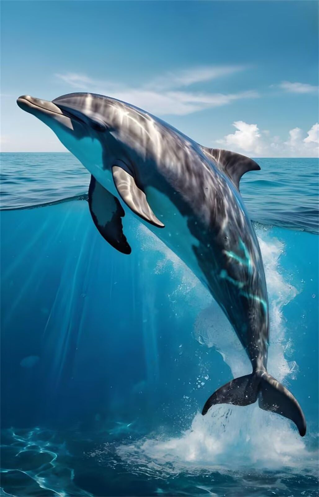 Puzzle 2000 Pezzi Oceano Delfini Puzzle Classici, Giochi Rilassamento e Intelligence, Puzzles Impossible, Idea Regalo Uomo e Donna