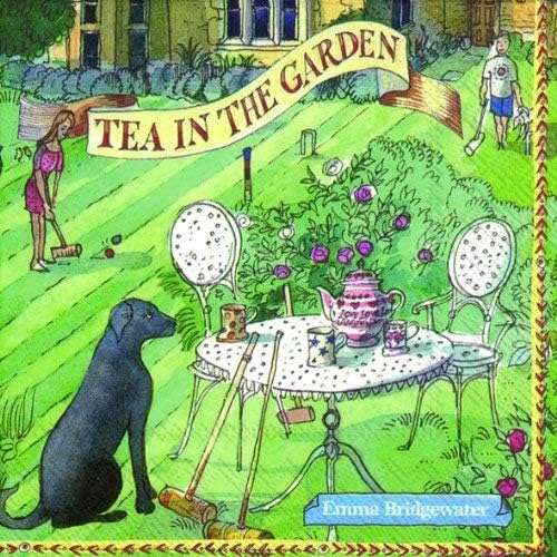 Emma Bridgewater Matthew Rice lunch napkins Tea in the Garden new 33 cm square 20 in pack