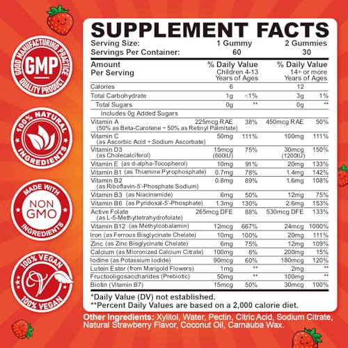 CFILIHTC Iron Gummies for Kids & Teens