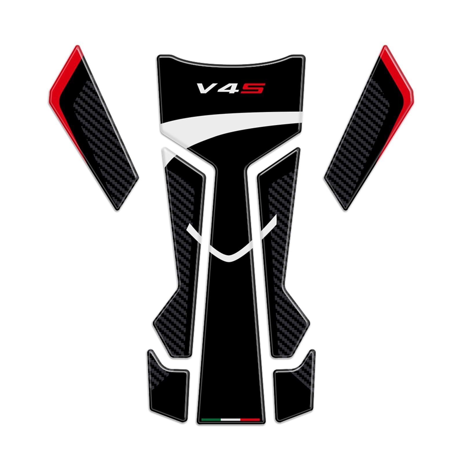 protège réservoir Moto Protection De Réservoir pour Multistrada V4 S VS4 2021 2022 2023 2024, Accessoires Moto, Kit Autocollant en Résine 3D