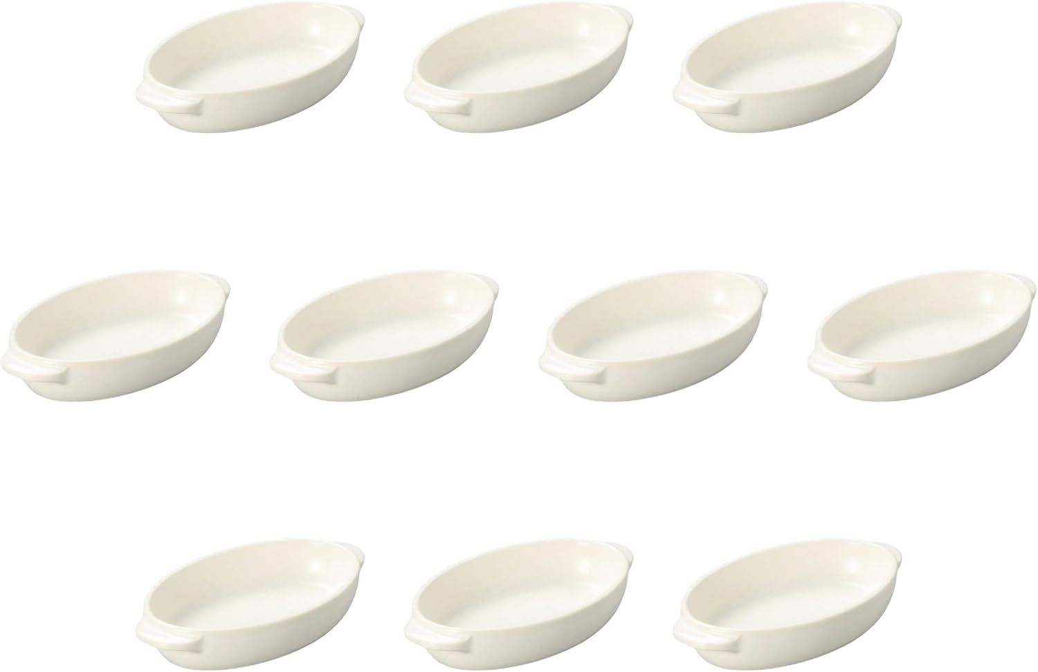 楕円形皿グラタン4点セット 10個セット 白楕円グラタン大 [ 23.5×13.2×4.1㎝ ] | グラタン皿