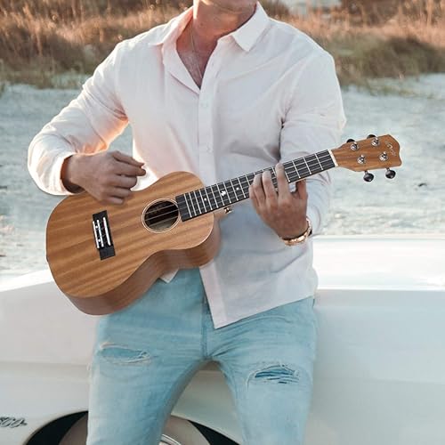 Miniatura 7 de Ukelele, Concierto de 23 Pulgadas Profesional Instrumento Musical Ukelele para Adultos Caballo Uke Kit de Principiante WGig Bolsa Correa OEM Cuerdas