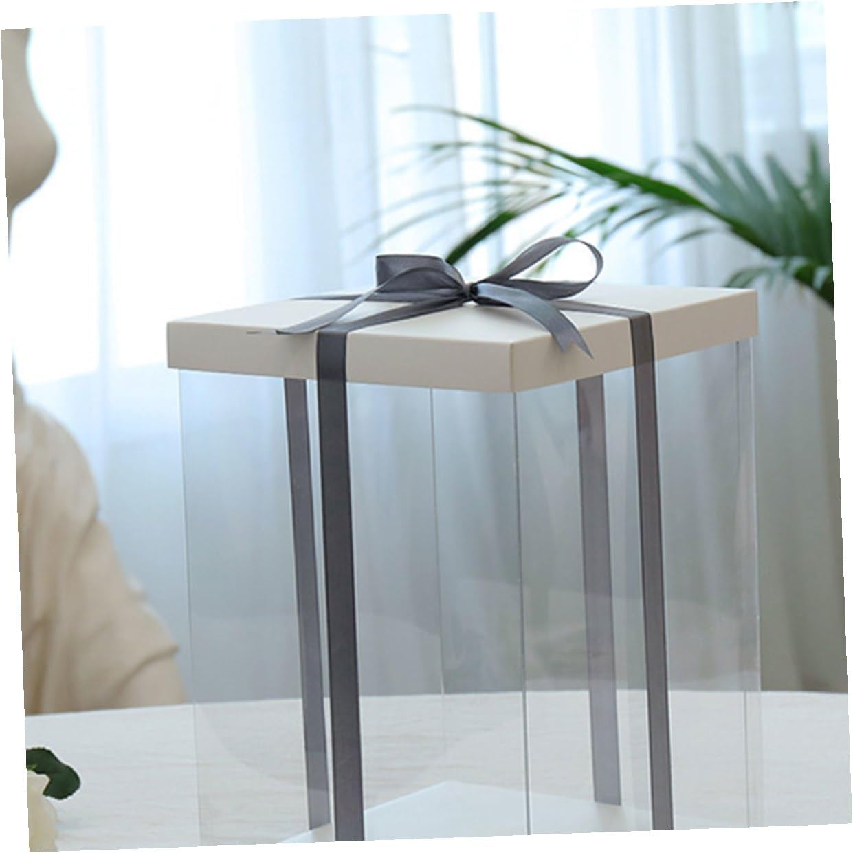10-inch Single-layer Birthday Cake Box Dessert Storage Container 30cm Plastic Cake Carrier for Baking Packaging and Party Use