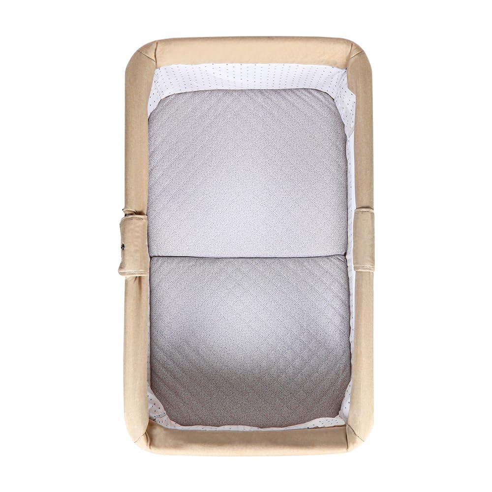Supfine Lit de Voyage Bébé Pliable, 90 x 50 x 35 cm, Lit Parapluie Portable et Compact, Module de Couchage pour Nouveau-né (Beige, 90 * 50 * 35 cm)