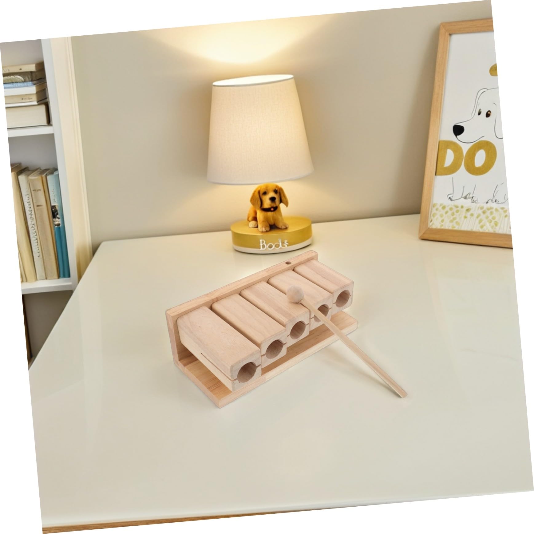 YARNOW Strumento Orff in Legno con Mazzuolo Blocco Ritmico Pentatonico Toni Percussione Musicale Sicura e Leggera per Apprendimento Interattivo Montessori