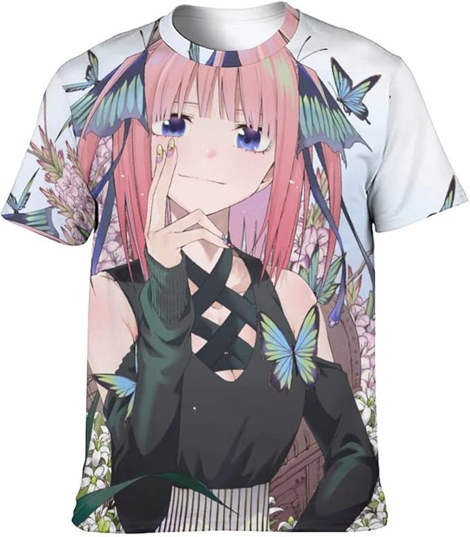 Amazon Tシャツ おしゃれ アニメ柄 五等分の花嫁 中野二乃 グラフィック T シャツ 半袖 メンズ 男性 トップス 吸汗速乾 優しい肌着 丸襟 おしゃれ 涼しい夏服 軽い 大きいサイズ 抗菌防臭 スポーツ コミコン 男女兼用 Tシャツ カットソー 通販