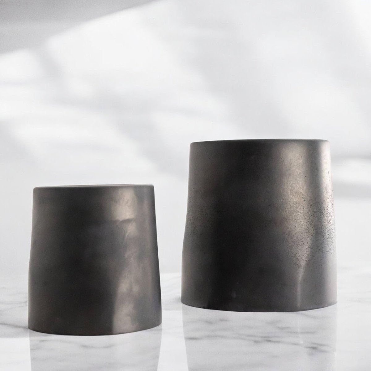 Gemma Teelichthalter, Grau, 2er Set