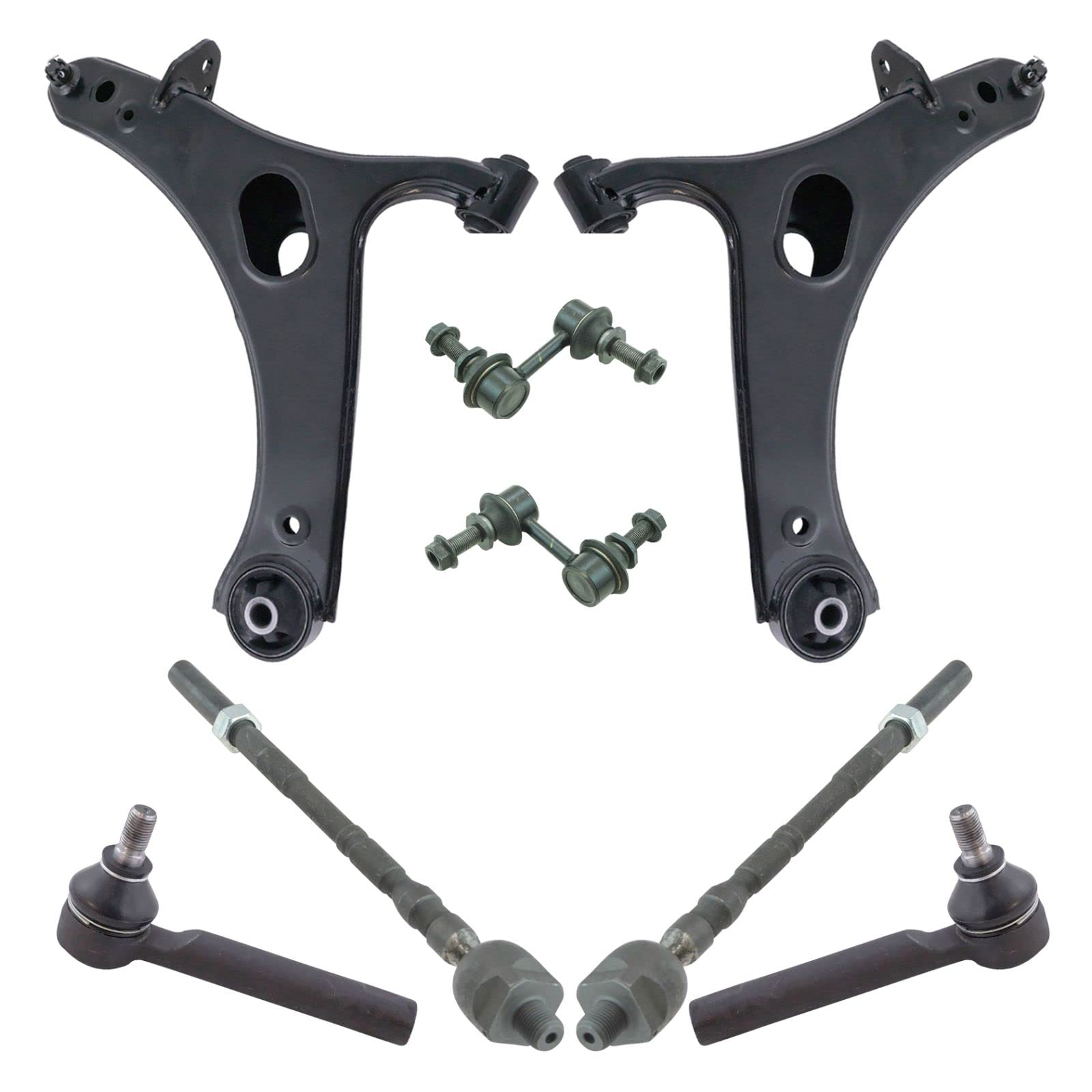 Evan-Fischer Front Control Arm Kit For Subaru Outback & Legacy 2010-2014 – 6-Piece With Tie Rods