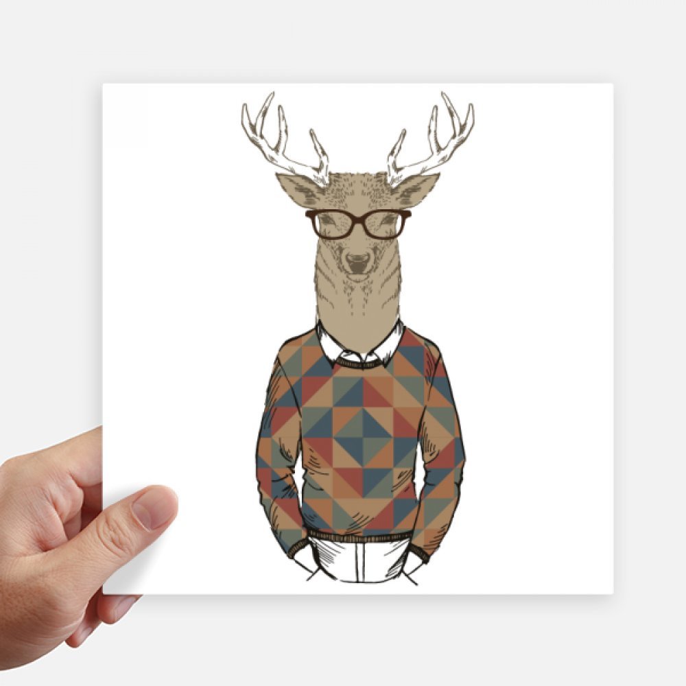 Sticker cerf artistique 20 cm pour customiser une valise facilement