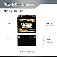 Vista 3 de Baterías de 12voltios para motocicletas, marca ExpertPower