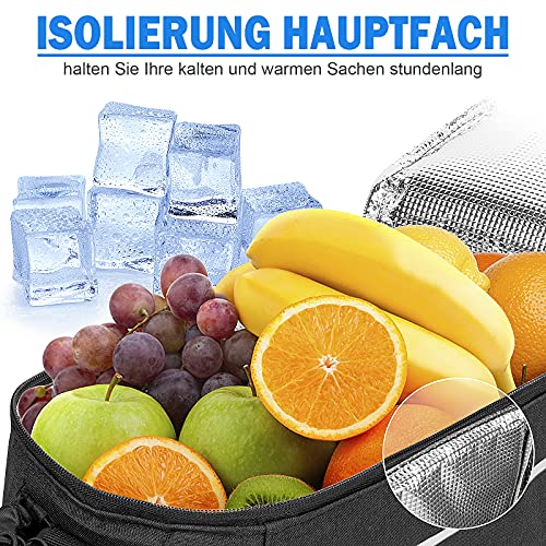 Finew Fahrrad Gepäckträgertasche 10L Isoliertasche Gepäckträgertasche Multifunktionale Hinter Gepäcktasche Wasserdicht Rücksitztasche mit Regenschutz Reflektierend, Schnell Abnehmbare (Patent)