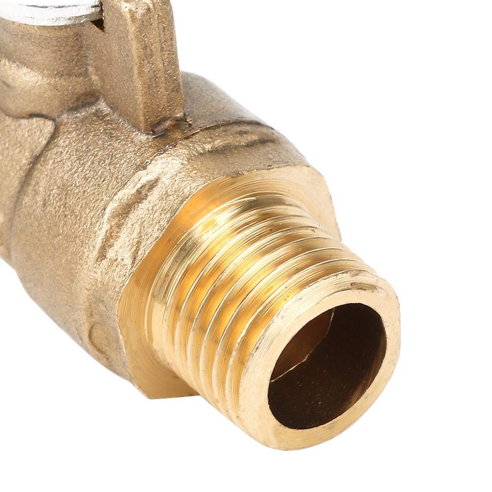 HSUYUN 2x Mini-Kugelhahn 1/4 Zoll Innen-/Außengewinde – Vernickeltes Messing, Robuster Absperrhahn Für Wasser Und Gas