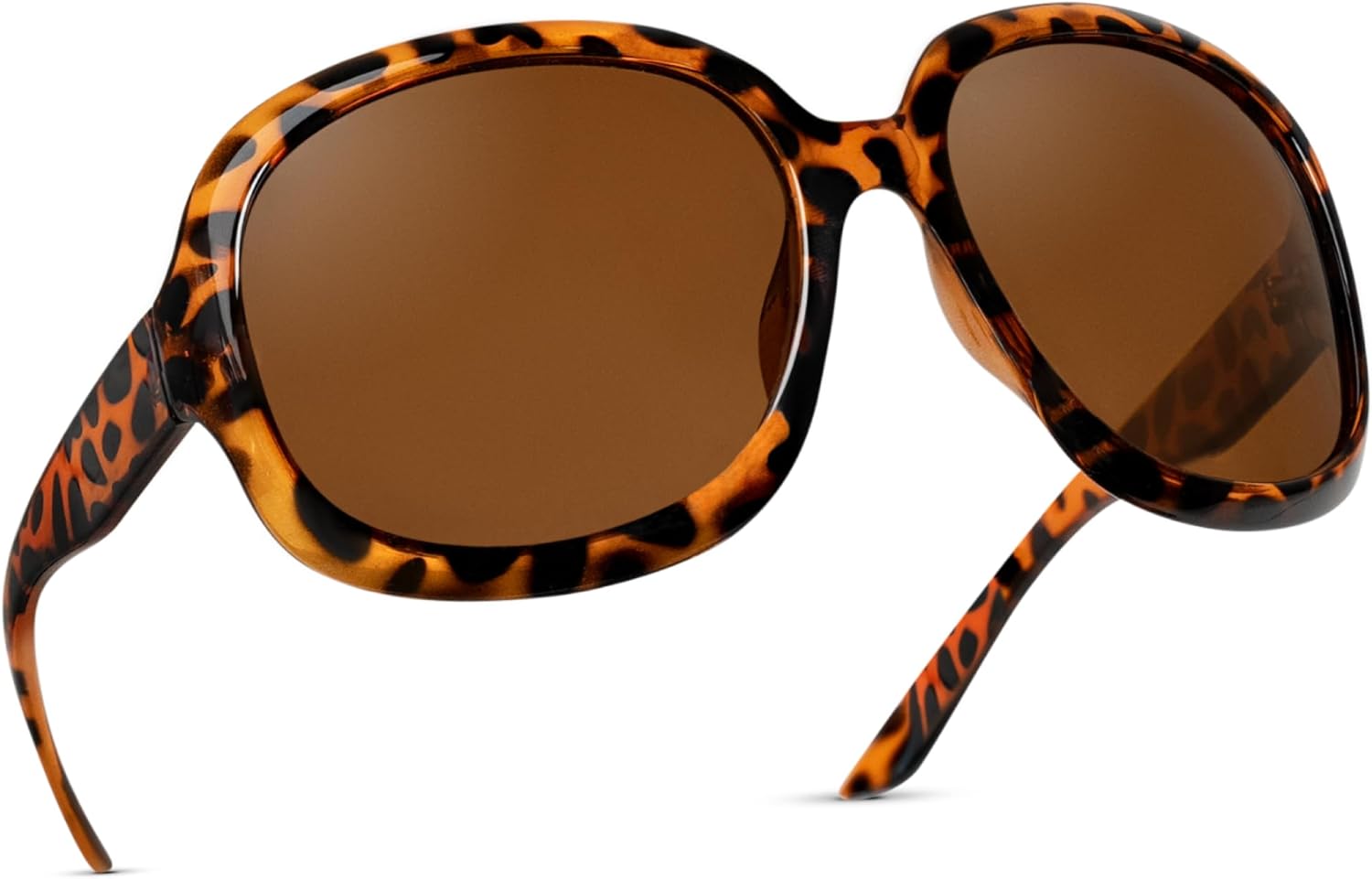 miyya Bug Eye Oversized Polarized Sunglasses Womens, Trendy Retro Sun Glasses for Women 2025, Oversized UV Protection Shades Tortoise/Brown Polarized