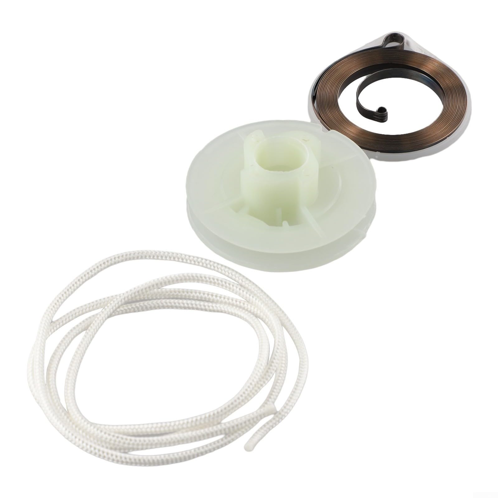 Pull Rope Starter Spring and Recoil Rope Set for Chinese 45cc 52cc Chainsaw 4500 5200 with ROTOR Pulley Compatibility