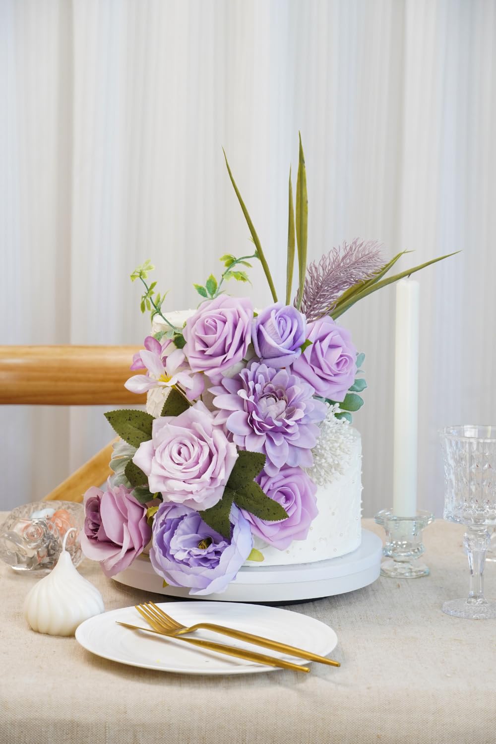 2 pezzi Bouquet di fiori artificiali Arcobaleno con Palla di Ricamo per decorazione matrimonio e casa | SHEIN ALIA