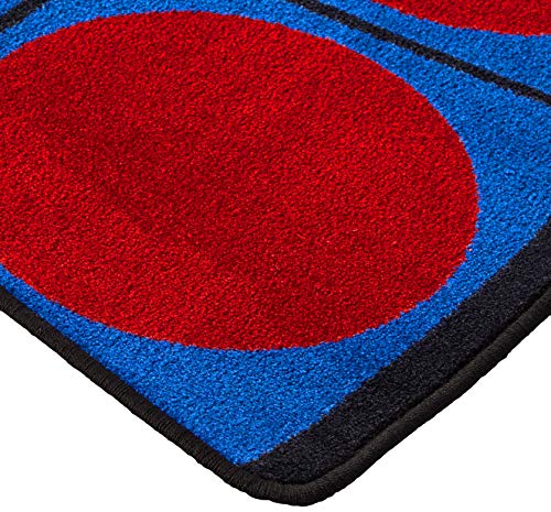 Joy Carpets Lots Of Dots Area Rug In Color Multi, 13'2" Semicircular #TOP1