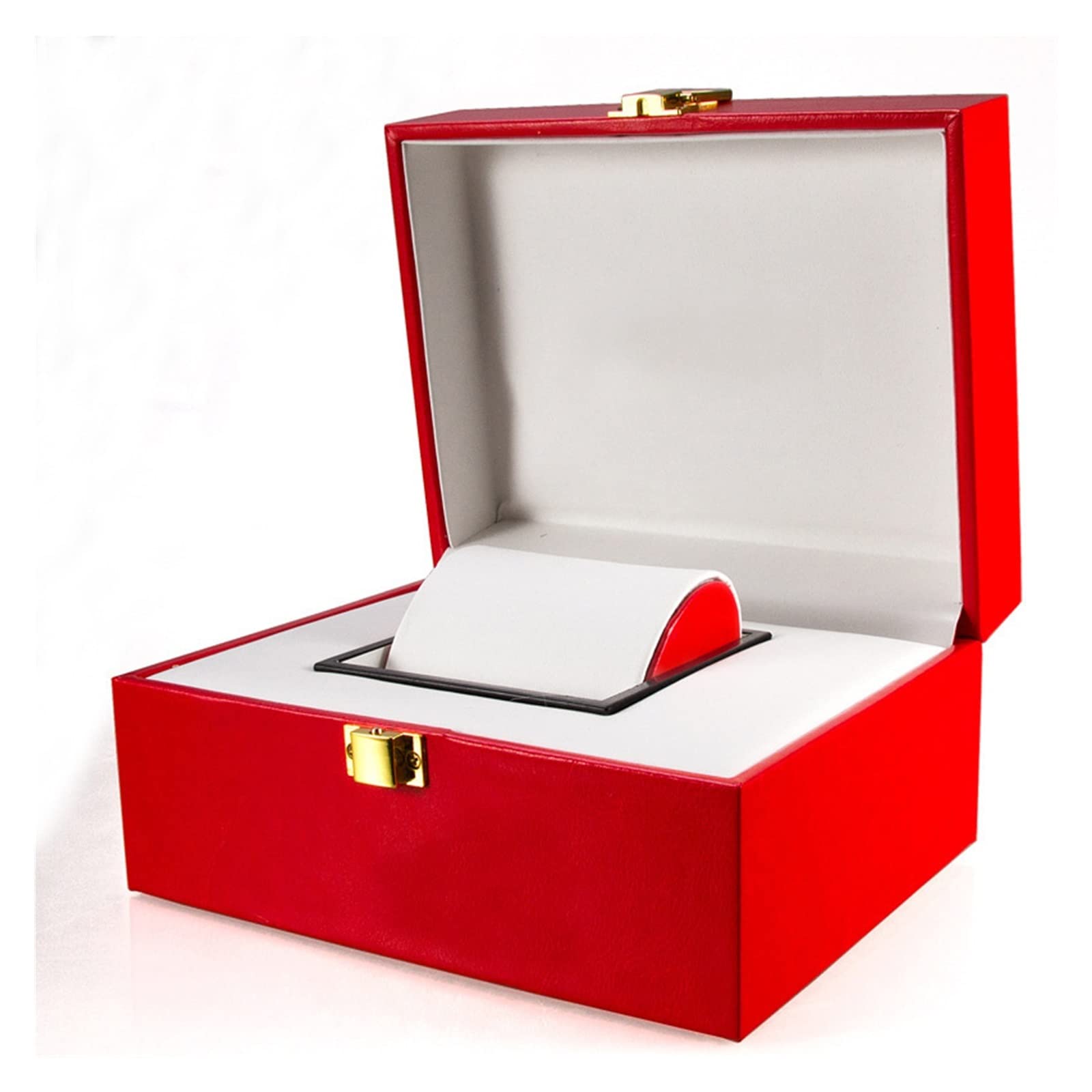 Rangement montre boîte de stockage en cuir artificiel rigide pour protection contre la poussière