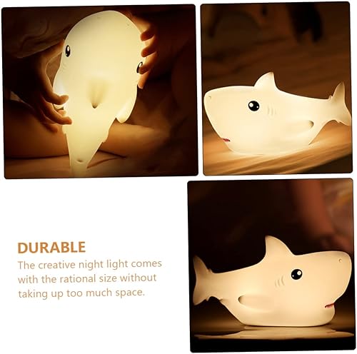 Miniatura 2 de UPKOCH Lámpara de silicona Shark Gel de sílice Nursery Batería infantil blanca
