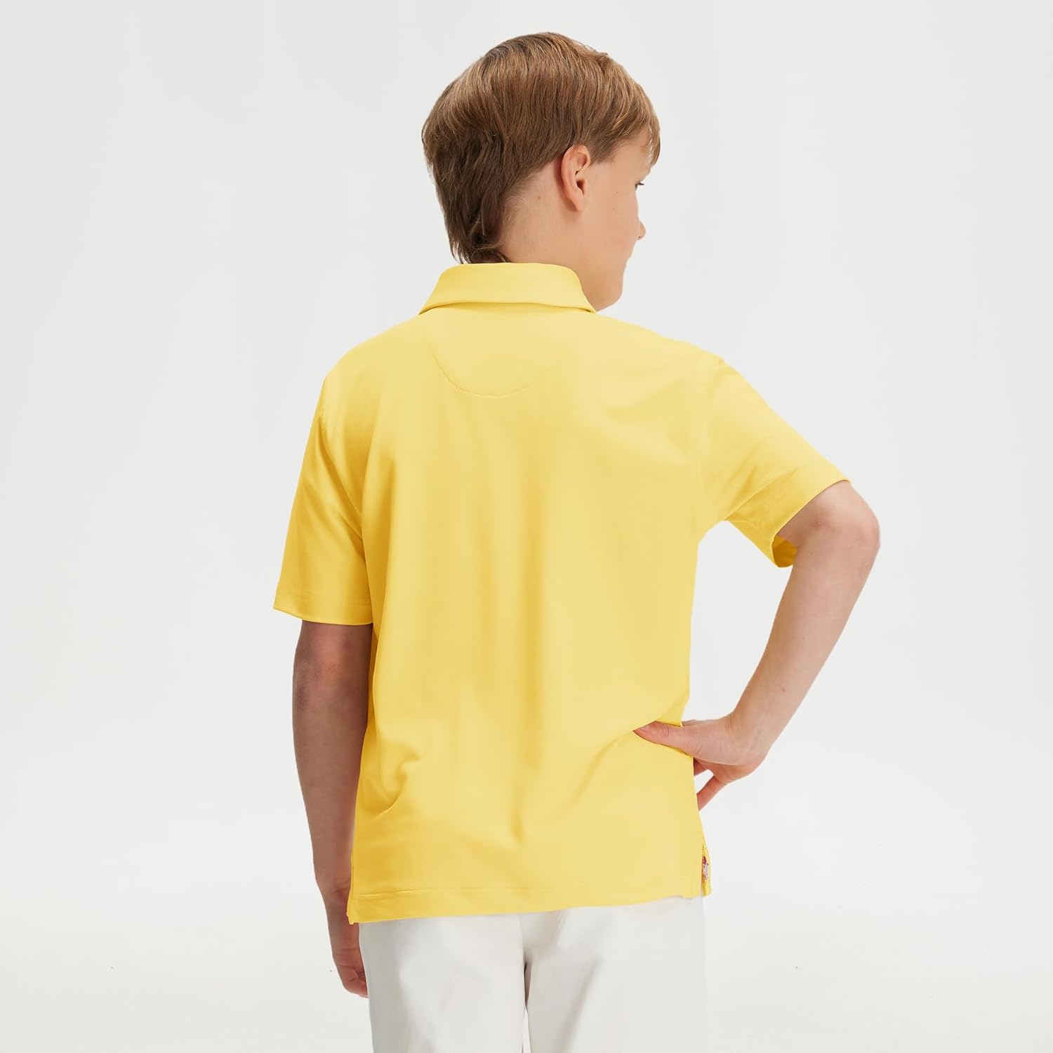 M MAELREG Boys Polo Shirt Youth Short Sleeve Performance Clothes Dry Fit Stretch Active Casual Collared Kids Golf Shirts