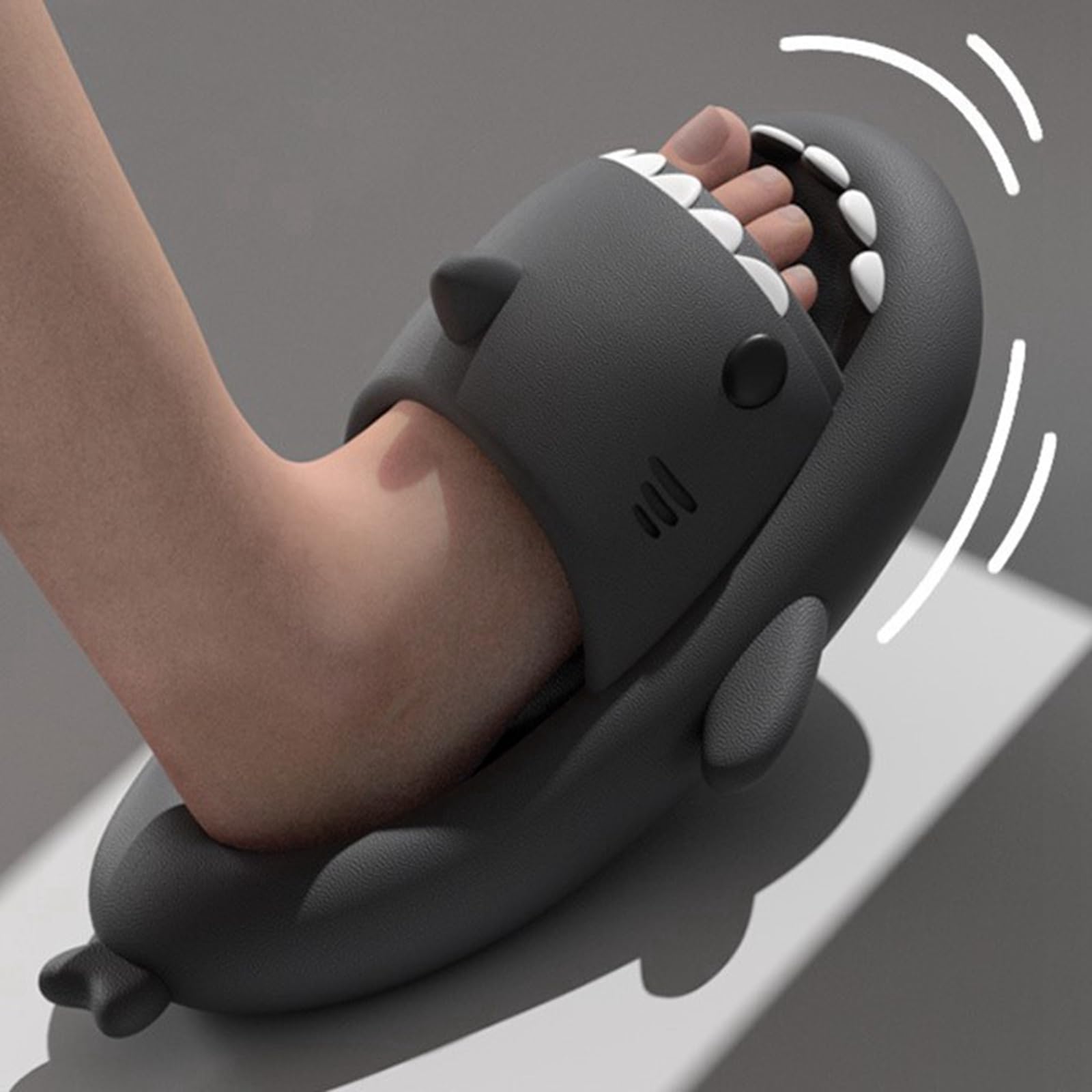 IDEINER Ciabatte Squalo Donna Uomo Nuvola Squali Pantofole Comode Sharky Scarpe Gomma Cloud Shark Slides Slippers Unisex Adulti Taglia EU 36-47