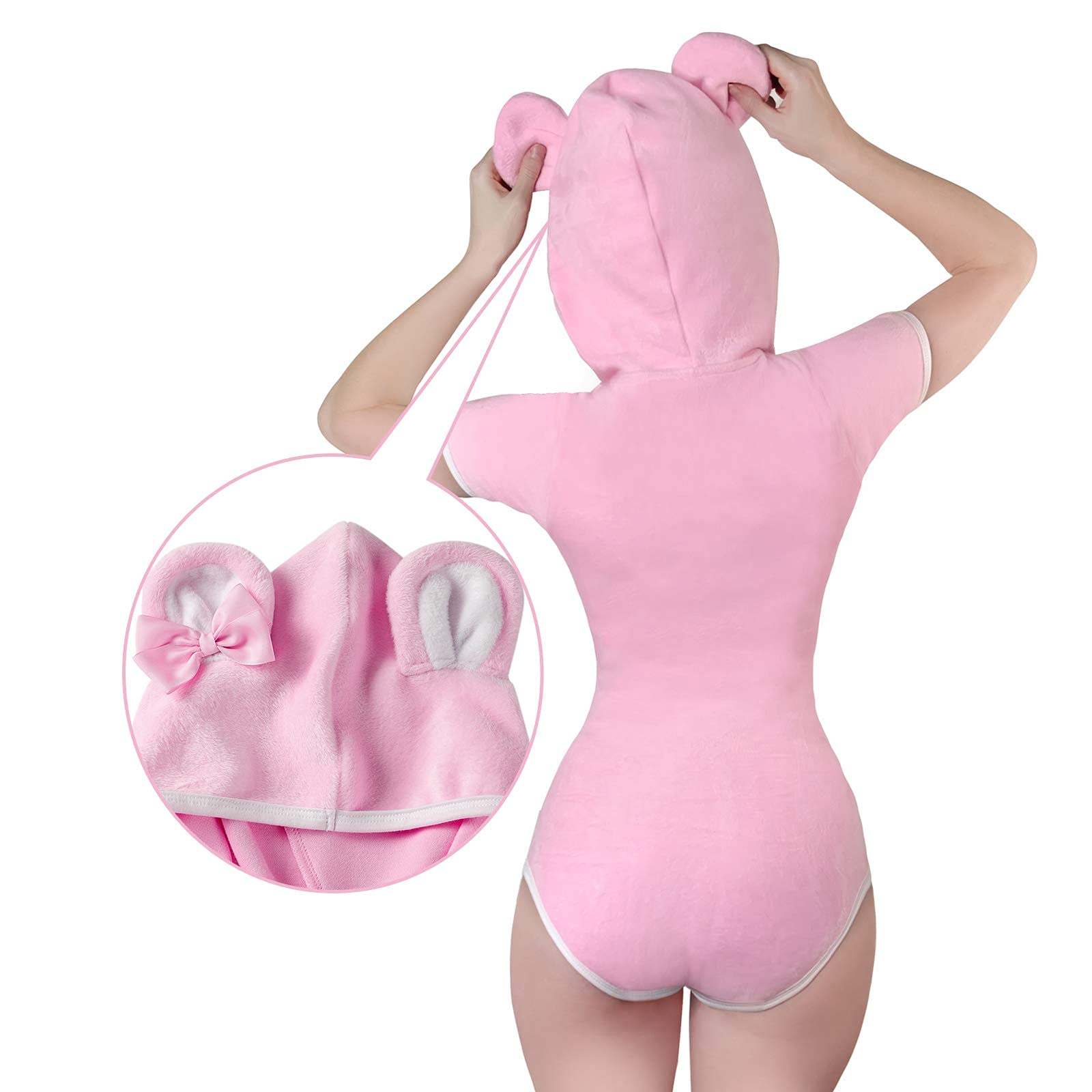 LittleForBig Bawełniany śpioszki Onesie Piżama Bodysuit-Teddy Miś Onesie