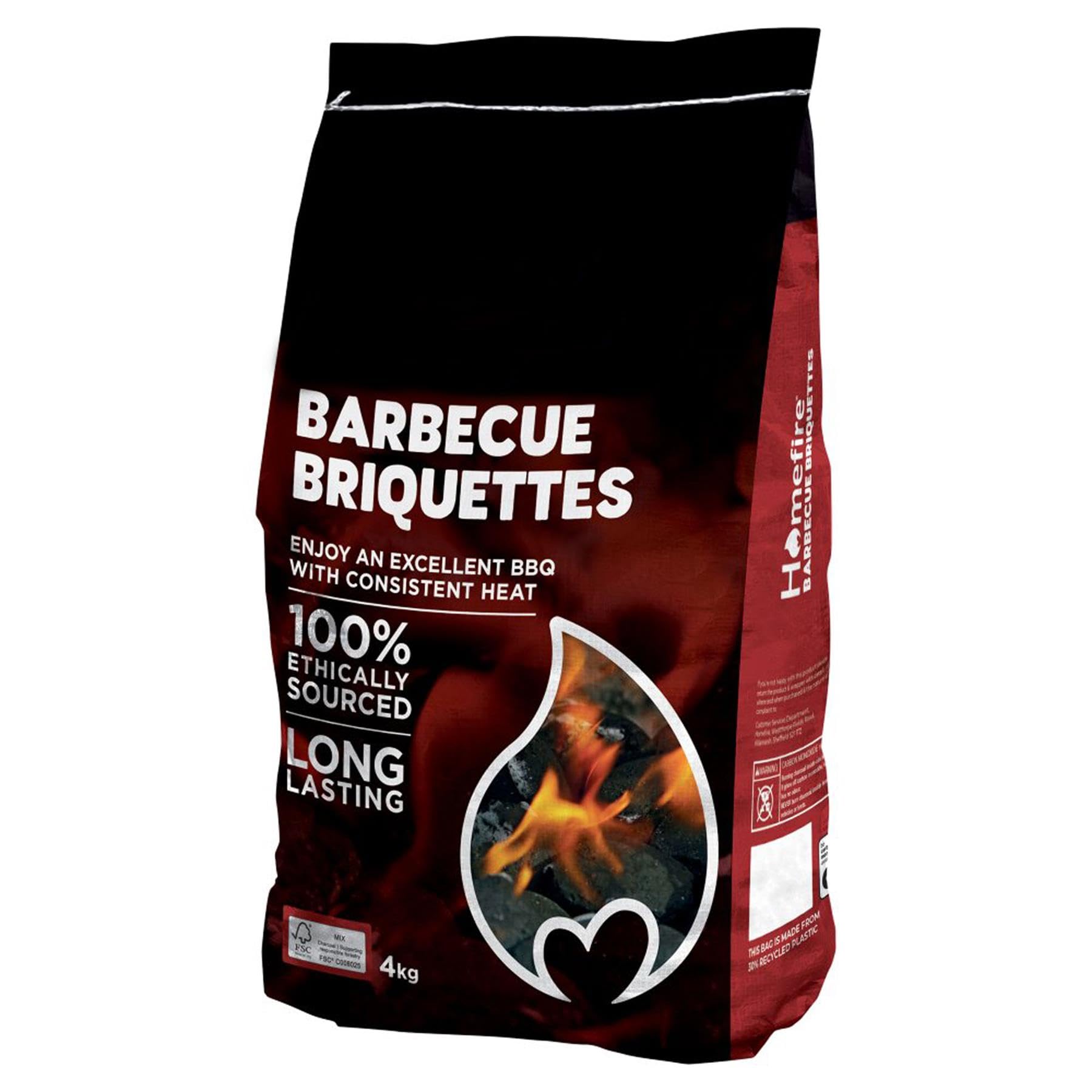 BBQ Briquettes 4kg | Charcoal for Outdoor Cooking | Suitable for Camping, Picnics & Weekend Cookouts