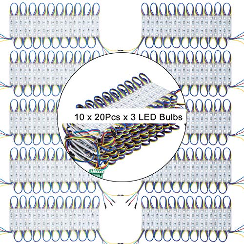 Happybuy Storefront Lights Rgb Smd5050 20 Colors Window Led Light 100Ft 200Pcs 3 Led Module Light,Waterproof Business Decorative Light With Adhesive-For Store Indoor Outdoor Diy Application #TOP4