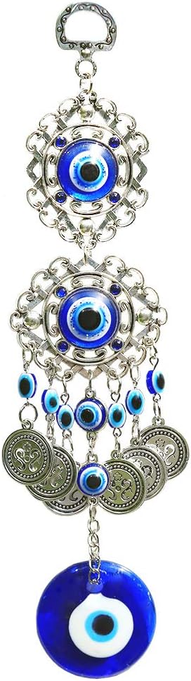Turkish Blue Evil Eye Wall Hanging Ornament Home Decor Protection Good Luck Blessing Housewarming Birthday Gift