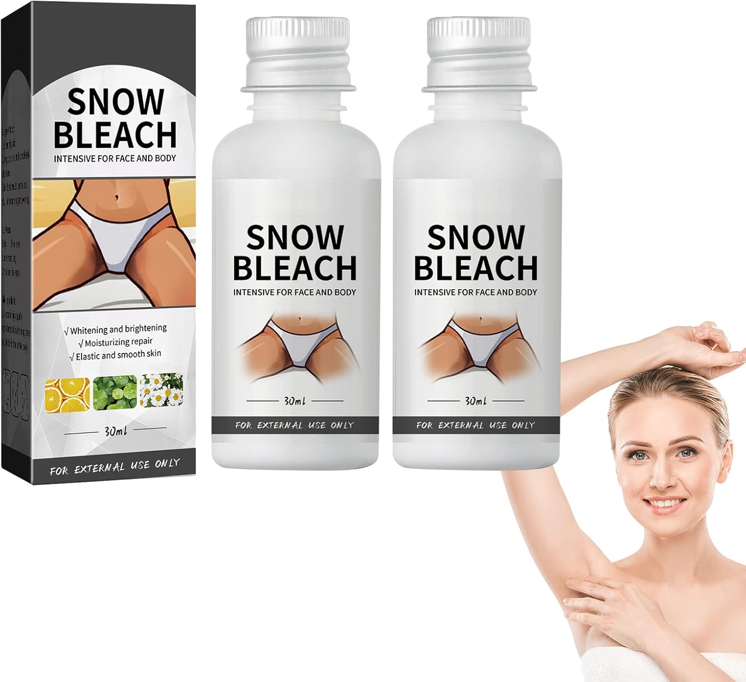 2Pcs Dark Skin Bleaching Cream, Bleaching Skin Whitening Cream, Skin