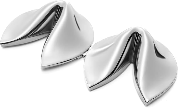 Natico Originals Non-Tarnishing Silver Fortune Cookie Paperweight, Desktop Gift, Resturant Decor (60-2700)