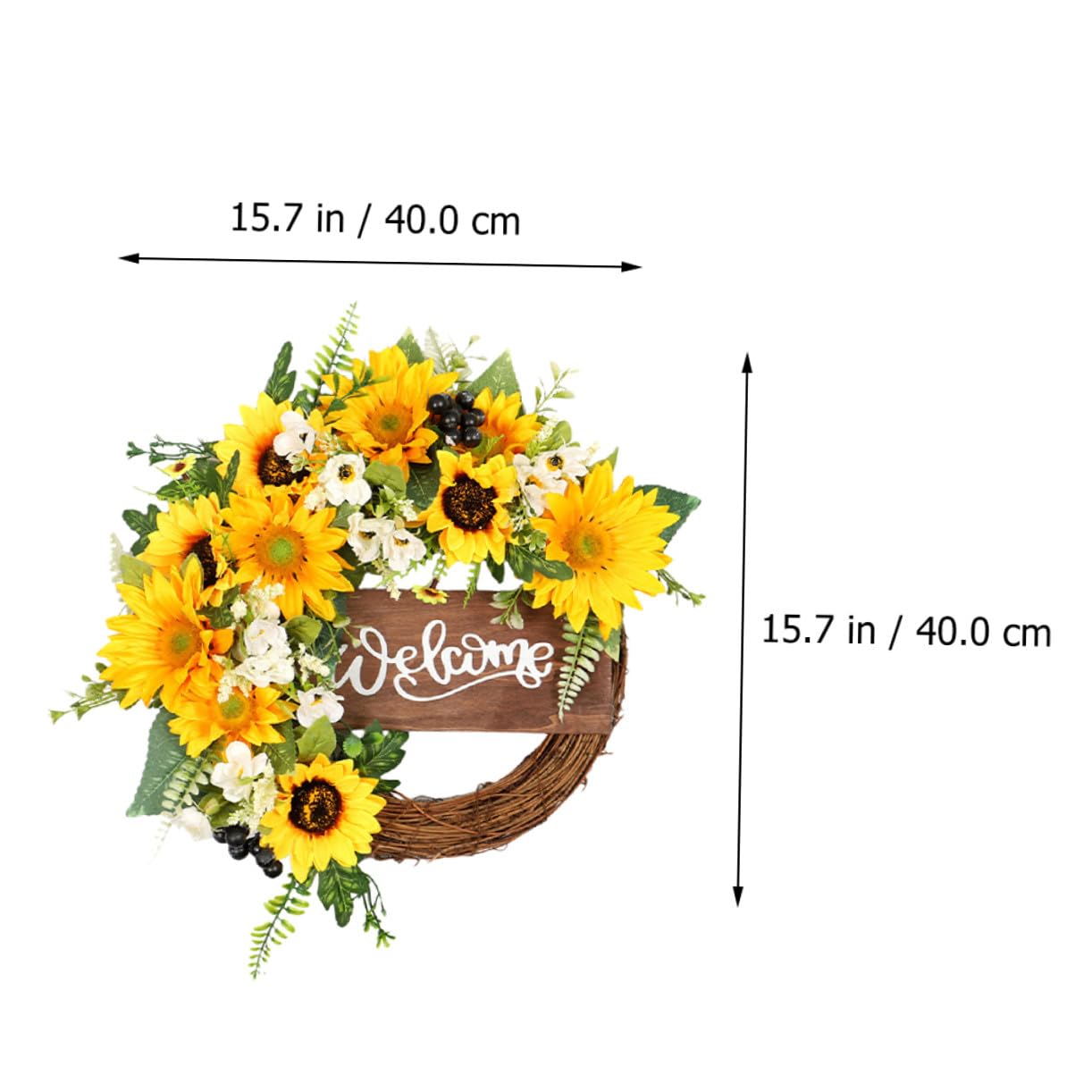ifundom Guirnalda De Verano De Girasol Porche De De Bienvenida De Girasol De Seda Decoración De La Puerta De Entrada De Otoño De Otoño Miel Boda De Madera
