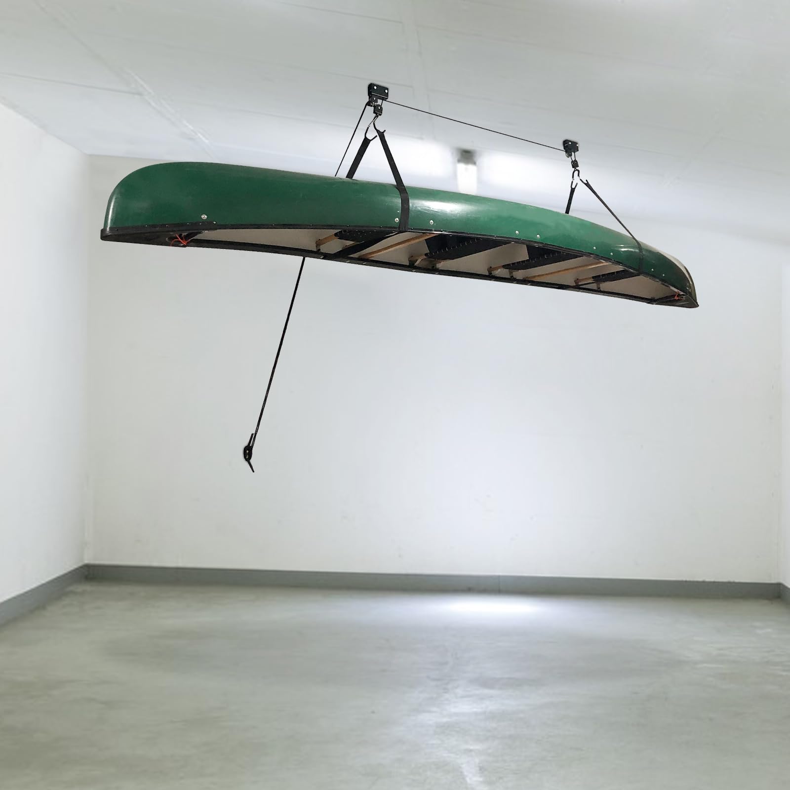 Kajak Deckenlift - Universal 57kg Kajak-Hebebühne mit Haken und Flaschenzug, Deckenmontage-Kajak-Kanu-Hebebühne, Kajak-Kanu-Hebebühne für Lagergarage, Fahrräder, Kanus