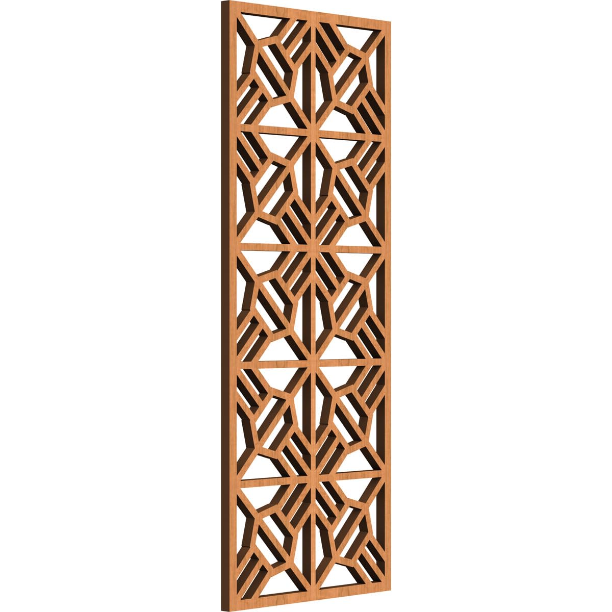 9 3/8"W x 24 3/8"H x 3/8"T Auburn Decorative Fretwork Wood Wall Panels, Cherry