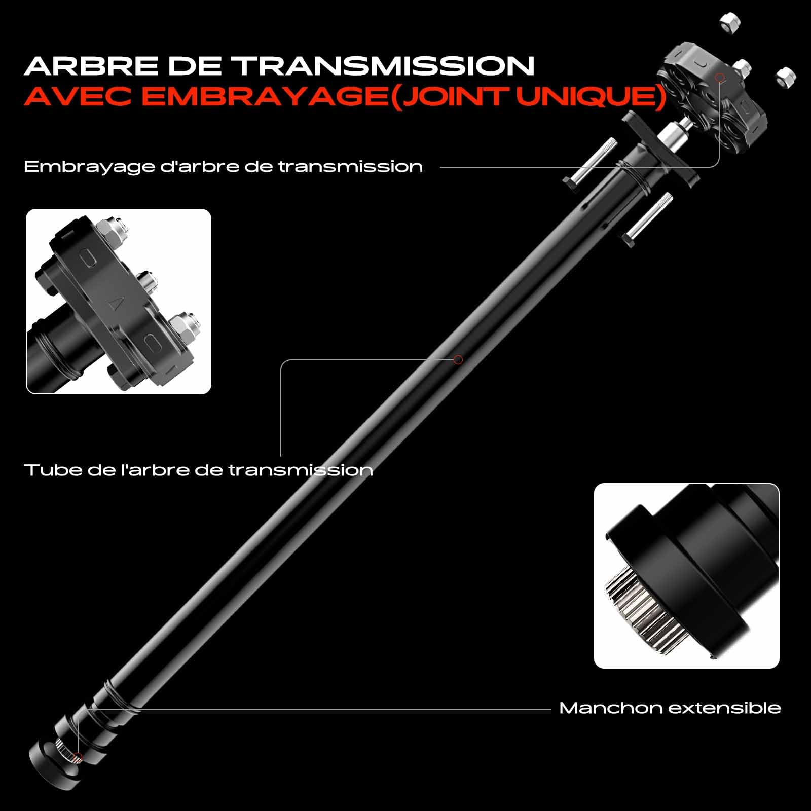 Frankberg Arbre de transmission, arbre de cardan 774MM Avant 26 20 1 229 | Compatible avec: X5 E53