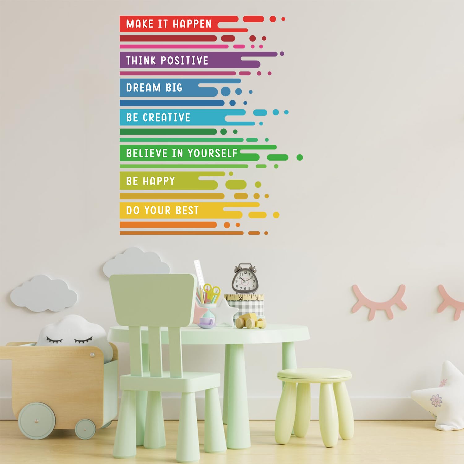 Airplane Stickers Colorful Inspirational Quotes Wall Decals Classroom ...