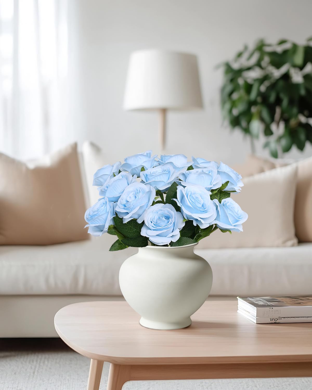 DuHouse 50 rose artificiali, blu