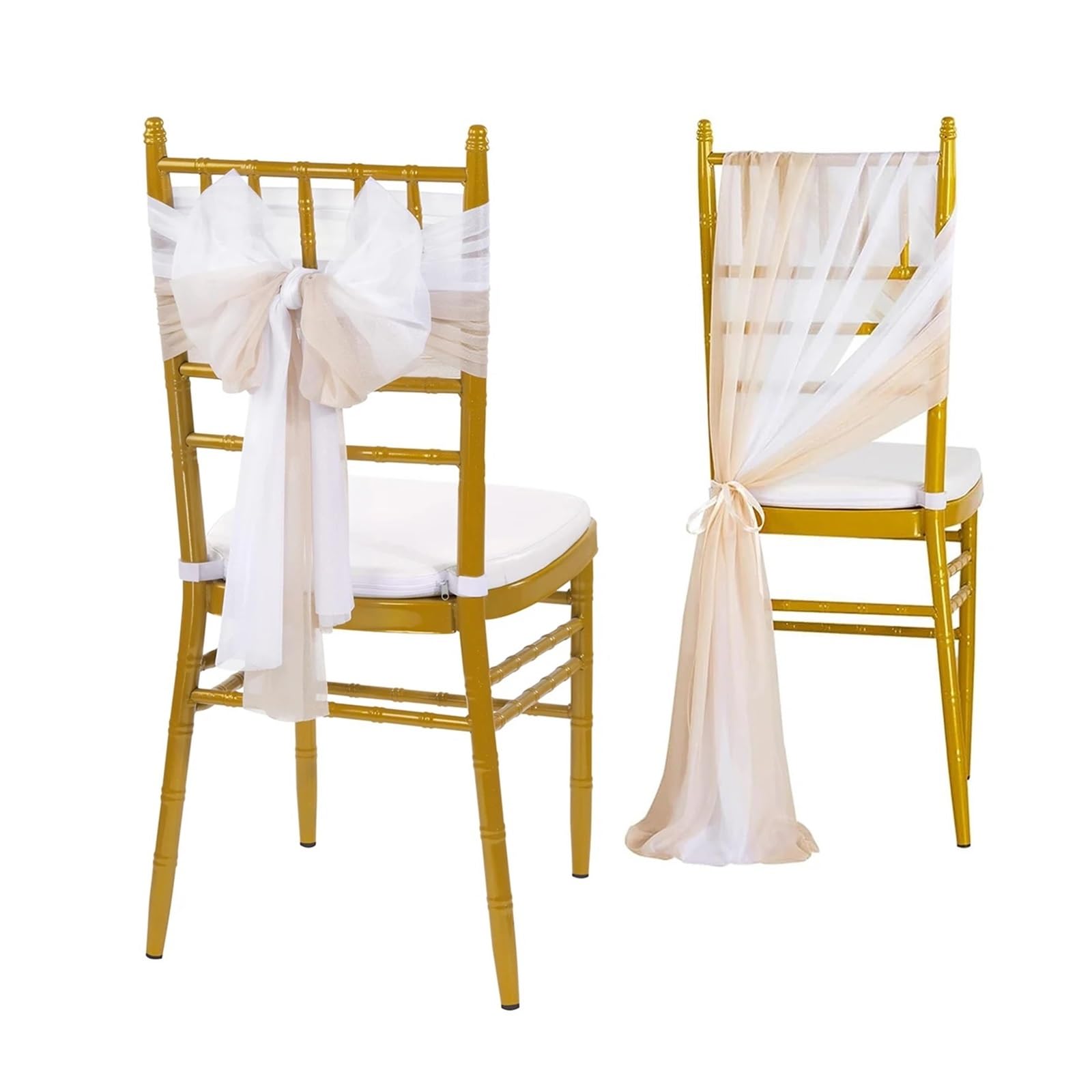 Jasnofioletowe szyfonowe szarfy na krzesła na wesela baby shower i imprezy - 10 szt. 17 x 250 cm - eleganckie dekoracje korytarzy i artykuły bankietowe na przyjęcia