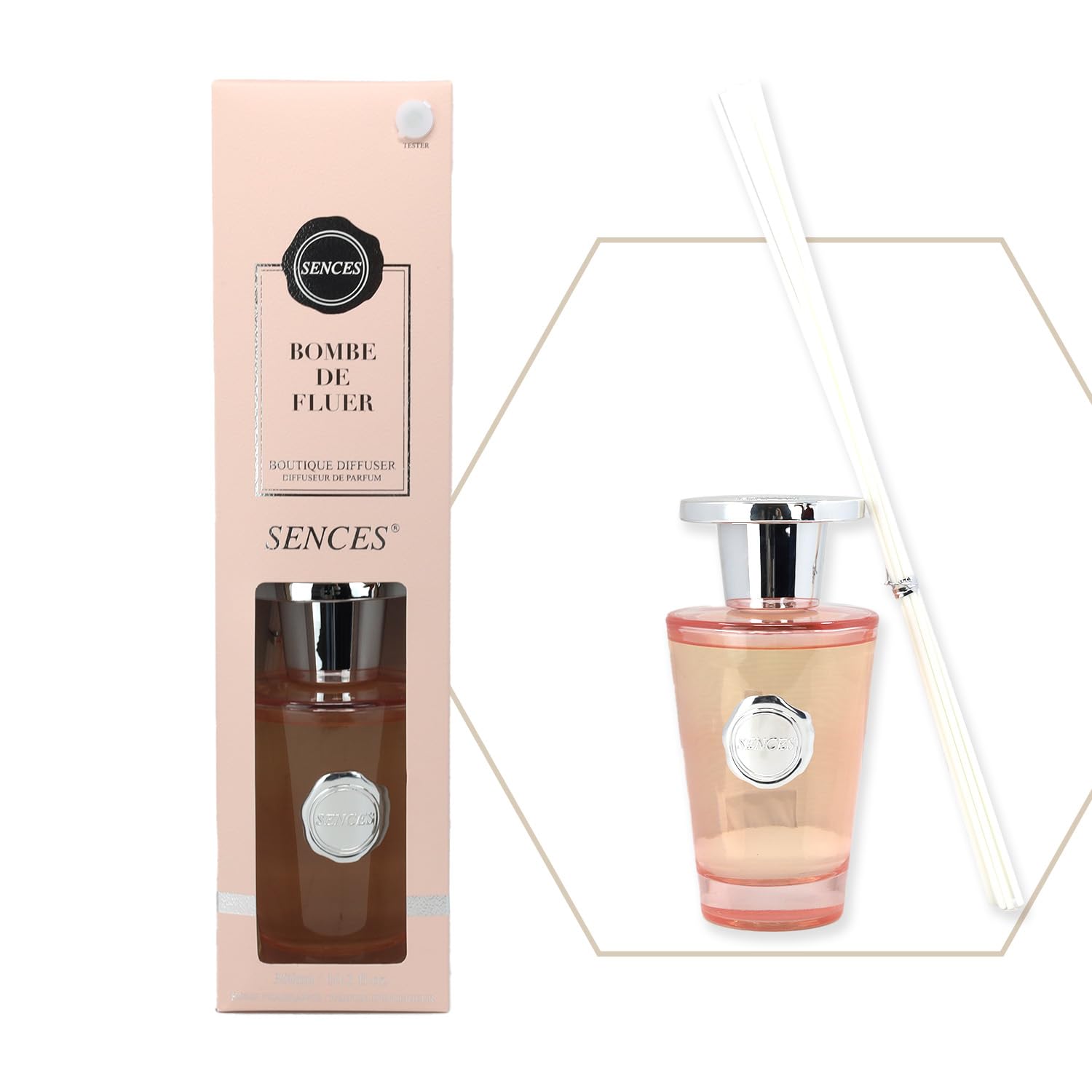 UNIQUE HOME LIVING Boutique Reed Diffuser 300ml Scented Wick Fragrance Bomb De Fluer Aromatherapy