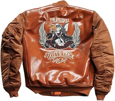 Amazon | [VIIBOY] レザースタジャン スタジアムジャケット 本革